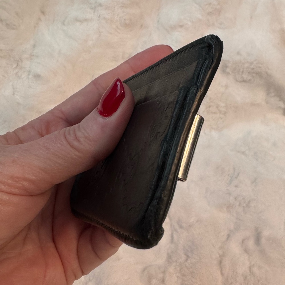 Gucci Men’s Black Leather Card & money Holder with additional pocket & belt clip - Picture 7 of 10